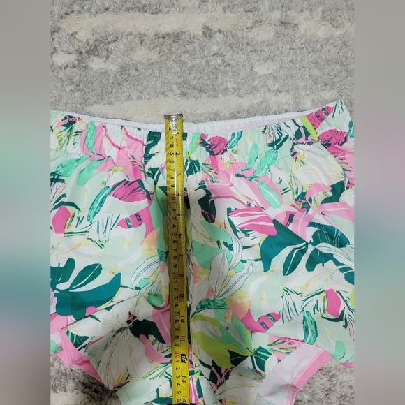 Athletic Works Pink and Yellow Tropical Print Shorts - Picture 7 of 8